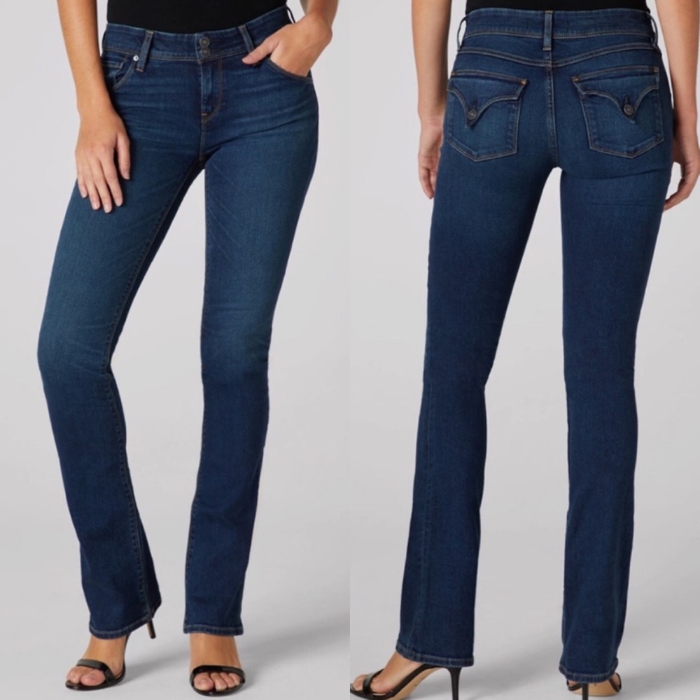 Hudson Dark Wash Beth Midrise Baby Bootcut Jeans